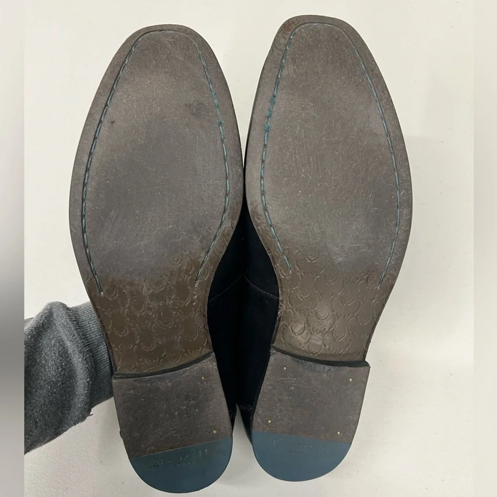 Ted Baker Black‎ Leather Simeen Driving Mocs Loafers Size 11.5